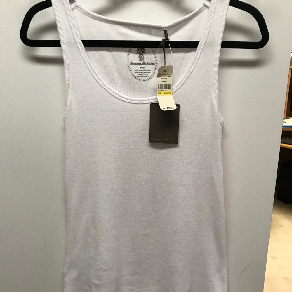 White Tommy Bahama tank top.